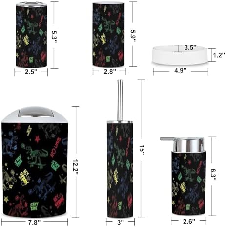 Dinosaur Skateboard Bathroom Set