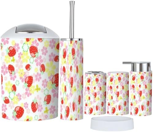 Stylish 6-Piece Bathroom Accessory Set for Girls