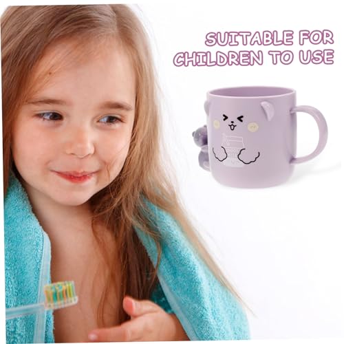 2-Pack Kids Reusable Toothbrush Cup - Cute Plastic Mugs for Toddlers
