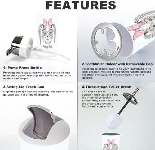 Bright Stylish Organize Your Bathroom - Set of 6