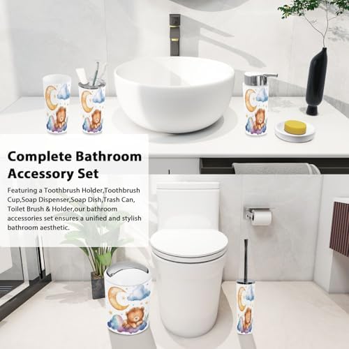 Bath 6-Piece Organizing Set in Boho Watercolor