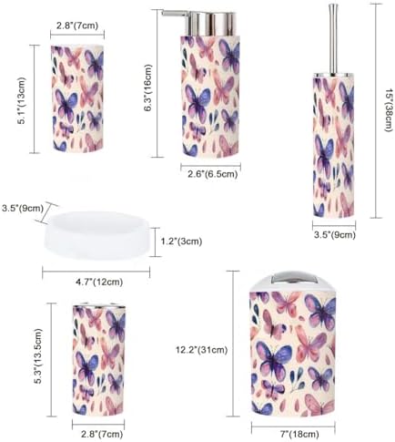 Stylish 6-Piece Bathroom Accessories Set for Home Use