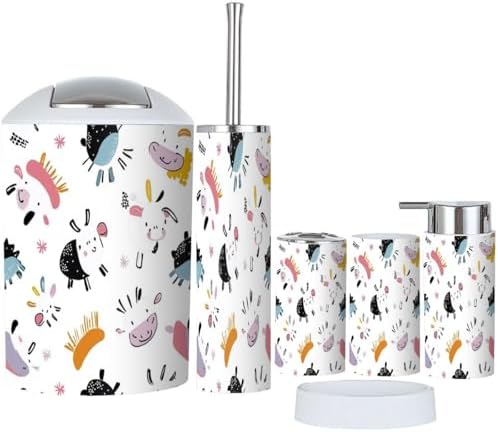 6-Piece Boho Kids Bathroom Set