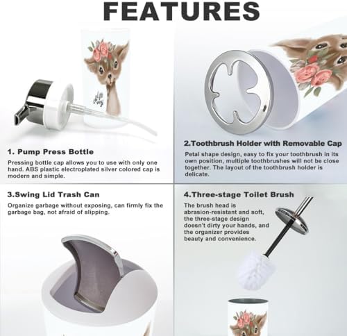 Charming 6-Piece Bathroom Accessory Set