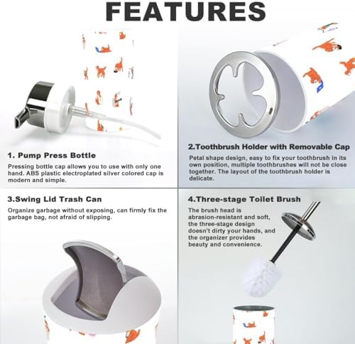 6-Piece Bathroom Accessory Set for Dogs