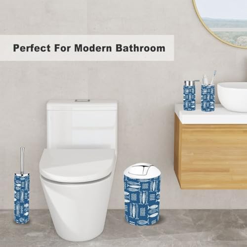 Sturdy 6-Piece Bathroom Organizing Set with CuteDesign