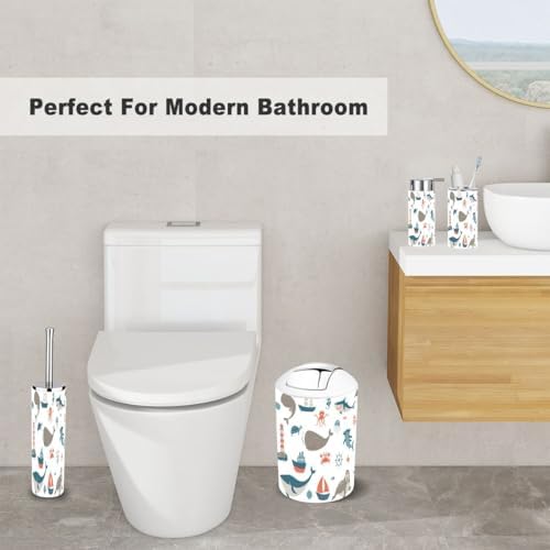 Bath Set 6-Piece Kids Big Ocean Classic Toothbrush Holder More