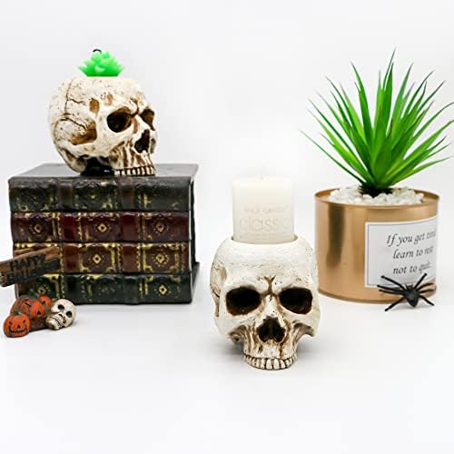 Gothic Skull Candleholder for Halloween