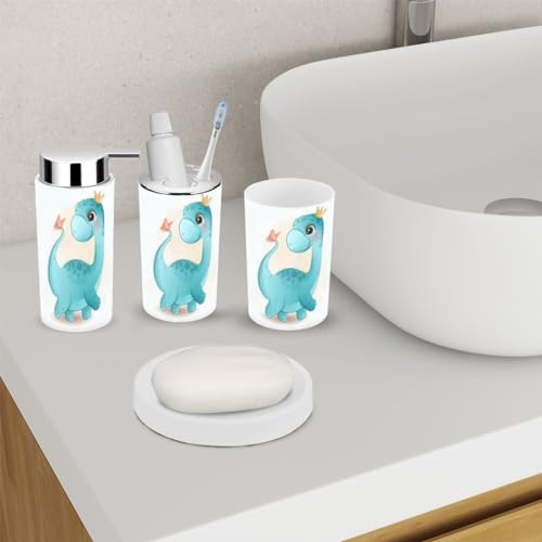 Dino and Butterfly Bathroom Accessory Set