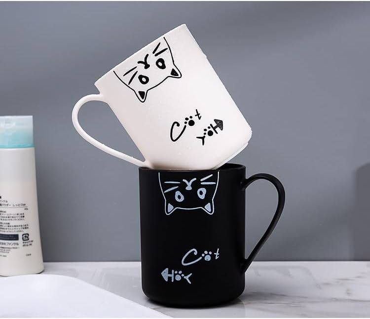 Cartoon Cat Toothbrush Holder Set