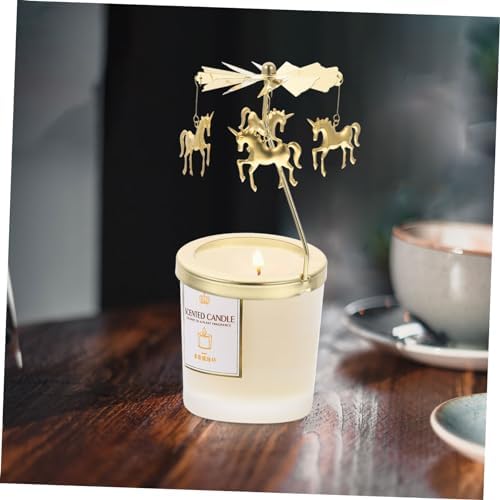 Aromatherapy Candle Holder for Tea Lights Unique Gold Spinner Design