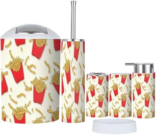 Bathroom Accessories Set - Modern BMC Storage for 6-Piece BMC