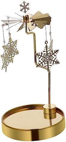 Homoyoyo Rotating Snowflake Candlestick Holder for Christmas Decor