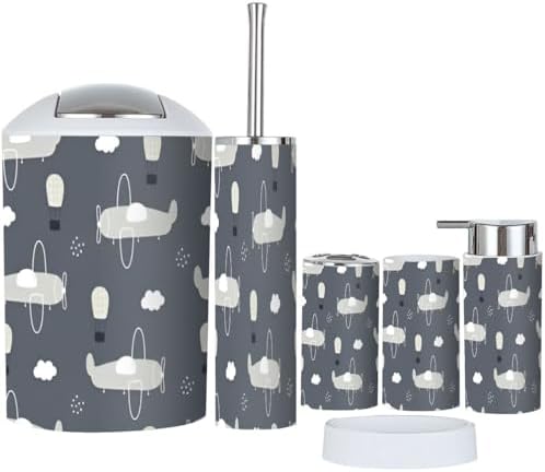 Bright and Perfect 6-Piece Kids Bathroom Accessor Set
