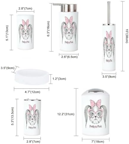 Bright Stylish Organize Your Bathroom - Set of 6
