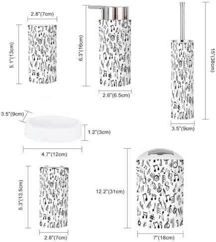 6-Piece Music Style Bathroom Set by XNGJEMVWXO