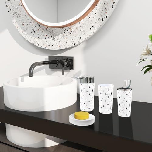 Stylish Boho Bathroom Accessory Set with 6 Pieces