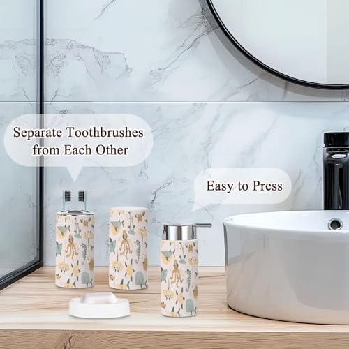 Bathroom Accessories 6-Piece Seashorse Set