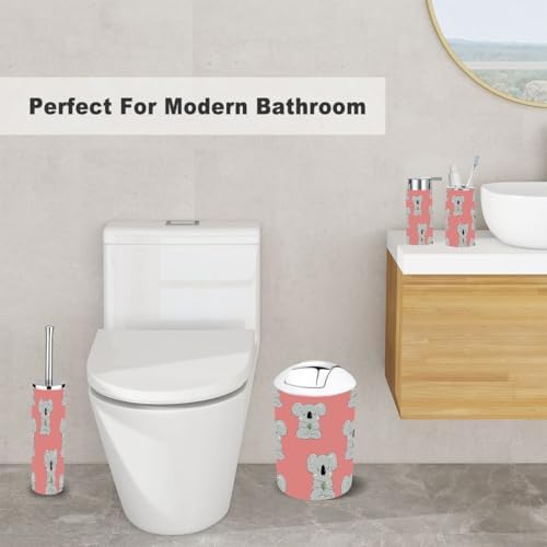 Bathroom Accessory Set - Cute Koala Australian Animal Set with 6 Pieces