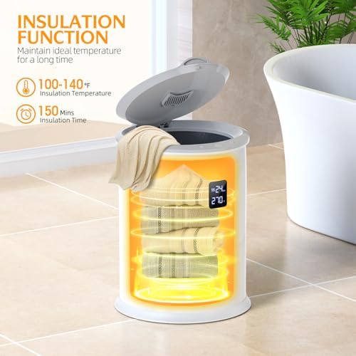 Luxury Bath Towel Warmer with Timer and LED Display