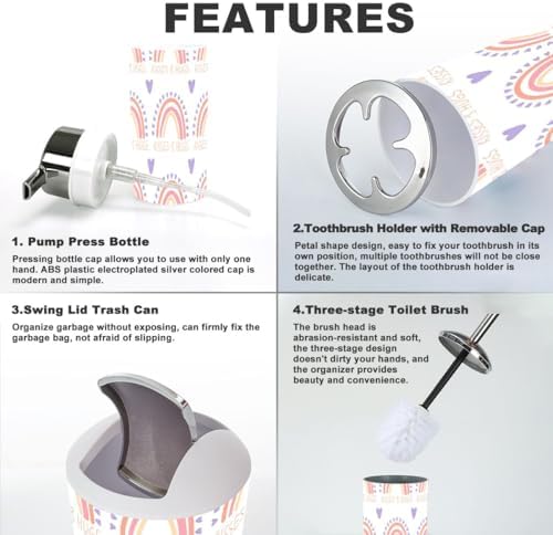 XNGJEMVWXOAesthetic 6-Piece Bath Set