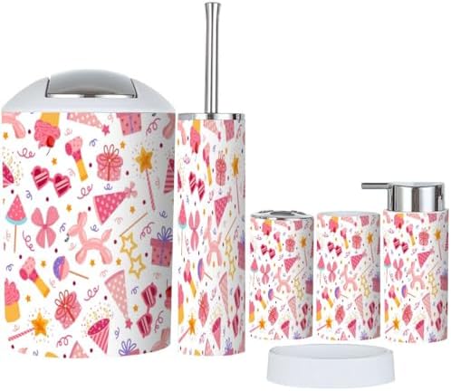 Sturdy 6-Piece Bathroom Accessories Set