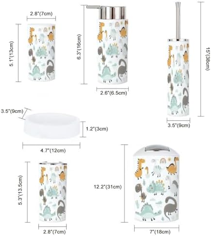 Bathroom Set with Dinosaurs for Kids