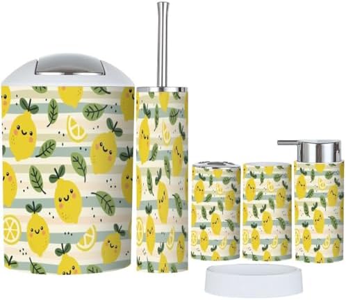 6-Piece Bathroom Accessory Set Durable Stylish for KIDS