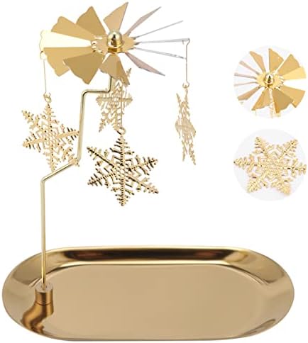 Garneck Rotating Snowflake Candlestick Holder