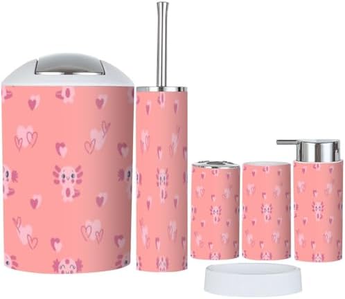 Adorable 6-Piece Bathroom Set for Valentines Day