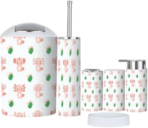 Stylish Cartoon Bathroom Accessory Set for Daily Use