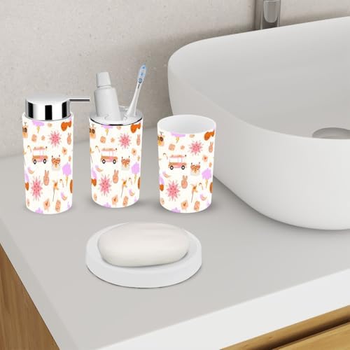 Bathroom Retro 70s 6-Piece Set Nostalgic