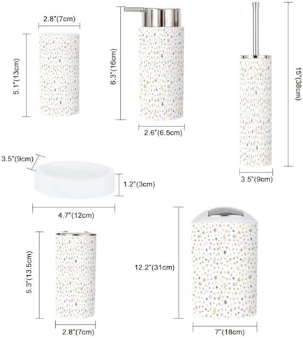 6-Piece Durable and Stylish Bathroom Accessory Set for Clean Baths