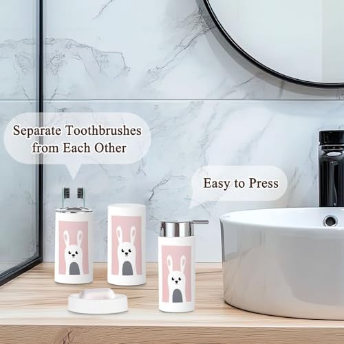 Cute Animal Bathroom Accessories Set 6 Pcs 1