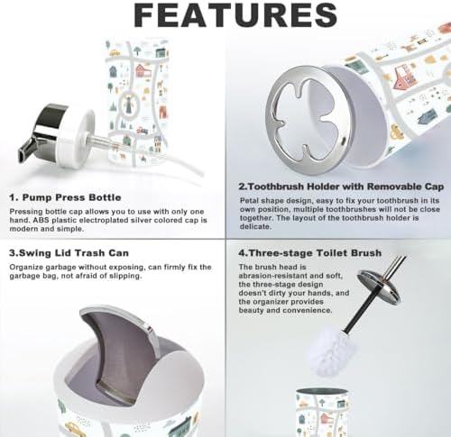 Bathroom Accessories Set 6 Pcs by JBNJANKDAV Create Relaxing Space