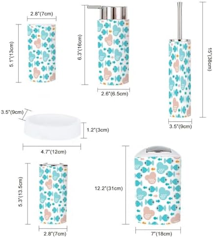 Seamless Fish Ocean 6 Piece