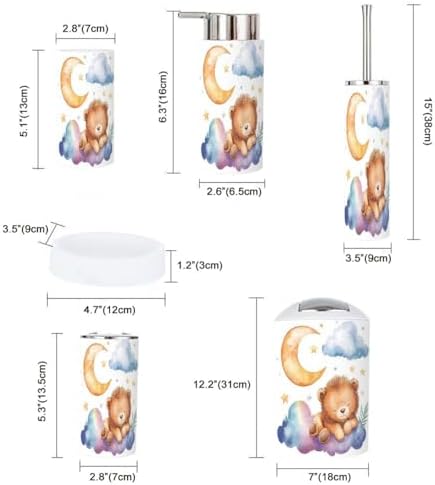 Bath 6-Piece Organizing Set in Boho Watercolor