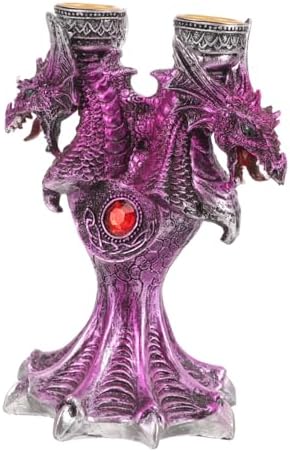 HOLIDYOYO Resin Dragon Candle Holder 1pc- Halloween Table Decor