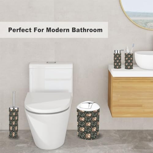 Six-Piece Bathroom Accessory Set for Fabrics