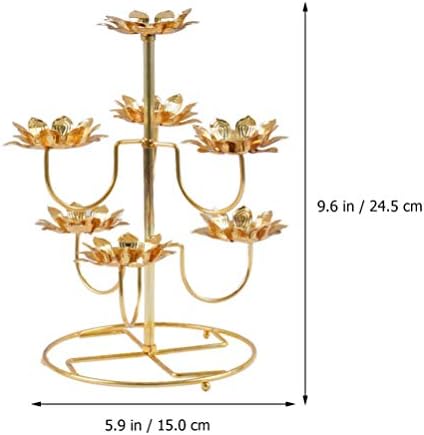 EXCEART Lotus Candle Wrought Candelabra Holder Set