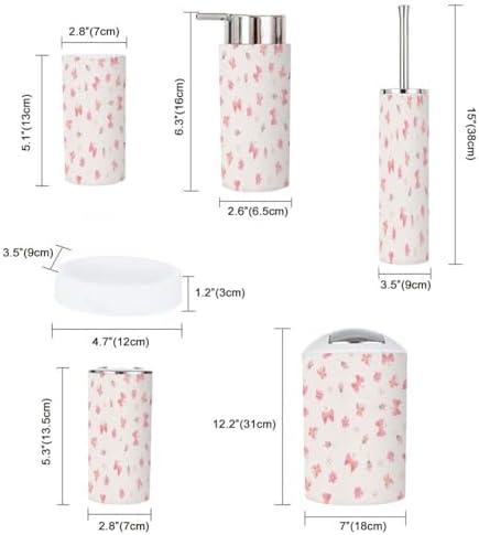 Stylish 6-Piece Kids Bathroom Accessor Set Durable and Practical