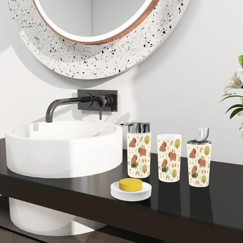 TRANQDEHOM 6-Piece Boho Essential Bathroom Set for Home Kitchen