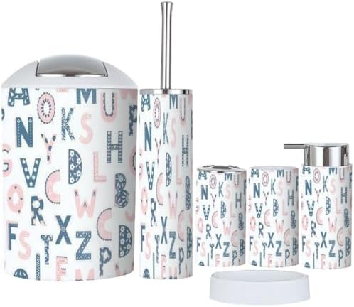 Cute 6-Piece Bathroom Set for Home Use