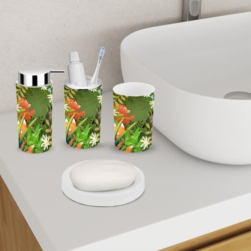 Cute Forest Animals Bathroom Accessory Set 6 Piece
