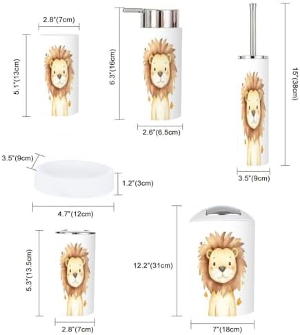 6-Piece Boho Watercolor Bathroom Accessory Set