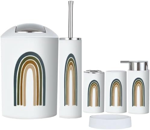 Rainbow Bathroom Accessory Set 6 Piece
