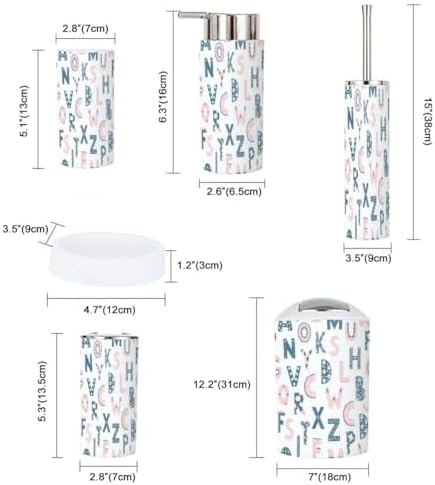 Cute 6-Piece Bathroom Set for Home Use