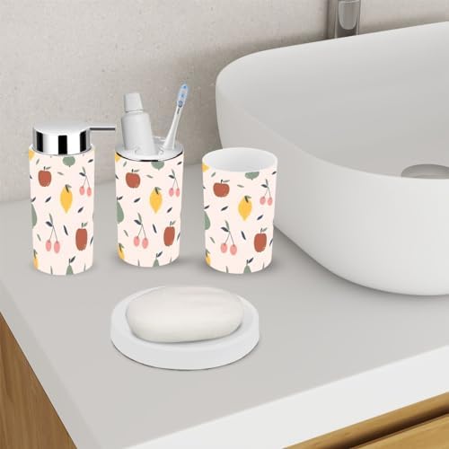 6-Piece Rustic Bathroom Accessories Set for Countertops