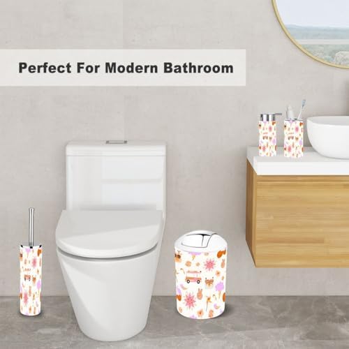 Bathroom Retro 70s 6-Piece Set Nostalgic