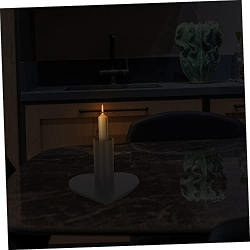Elegant Black Iron Candle Holder for DJs - Heart-Shaped Compact Candle Rack